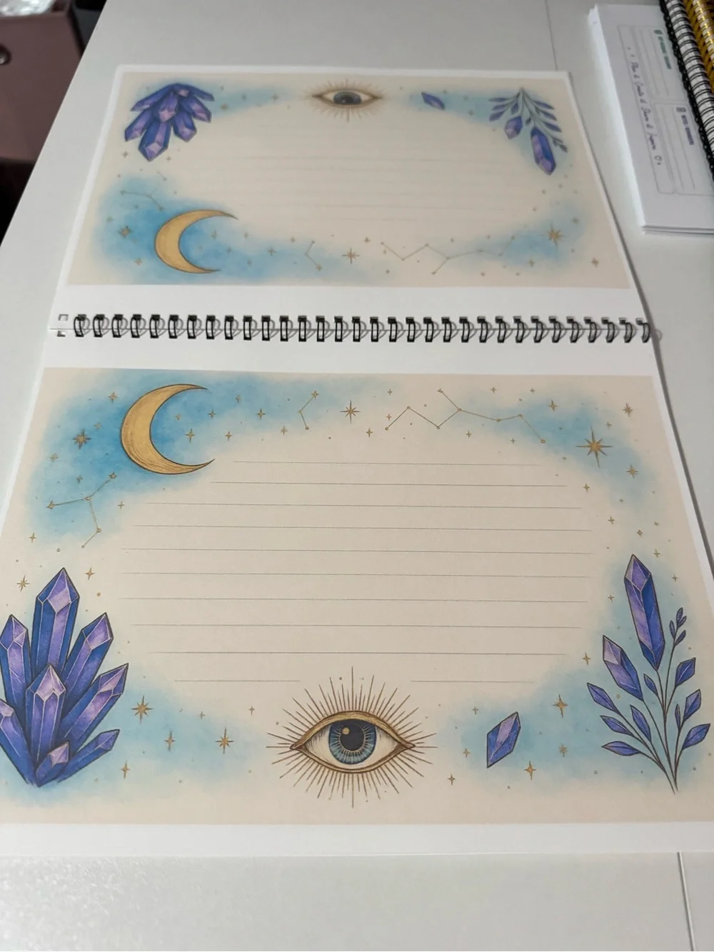 Purple & Gold Spiral Journal - A Journal